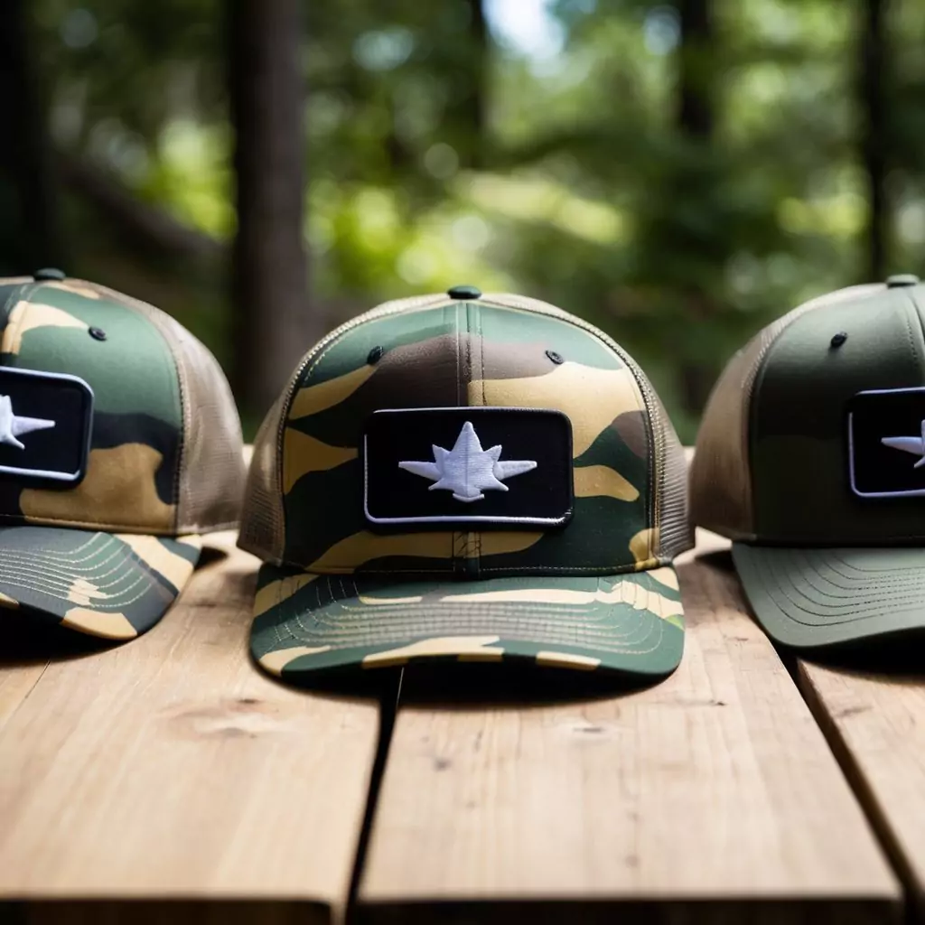 custom camo hats no minimum