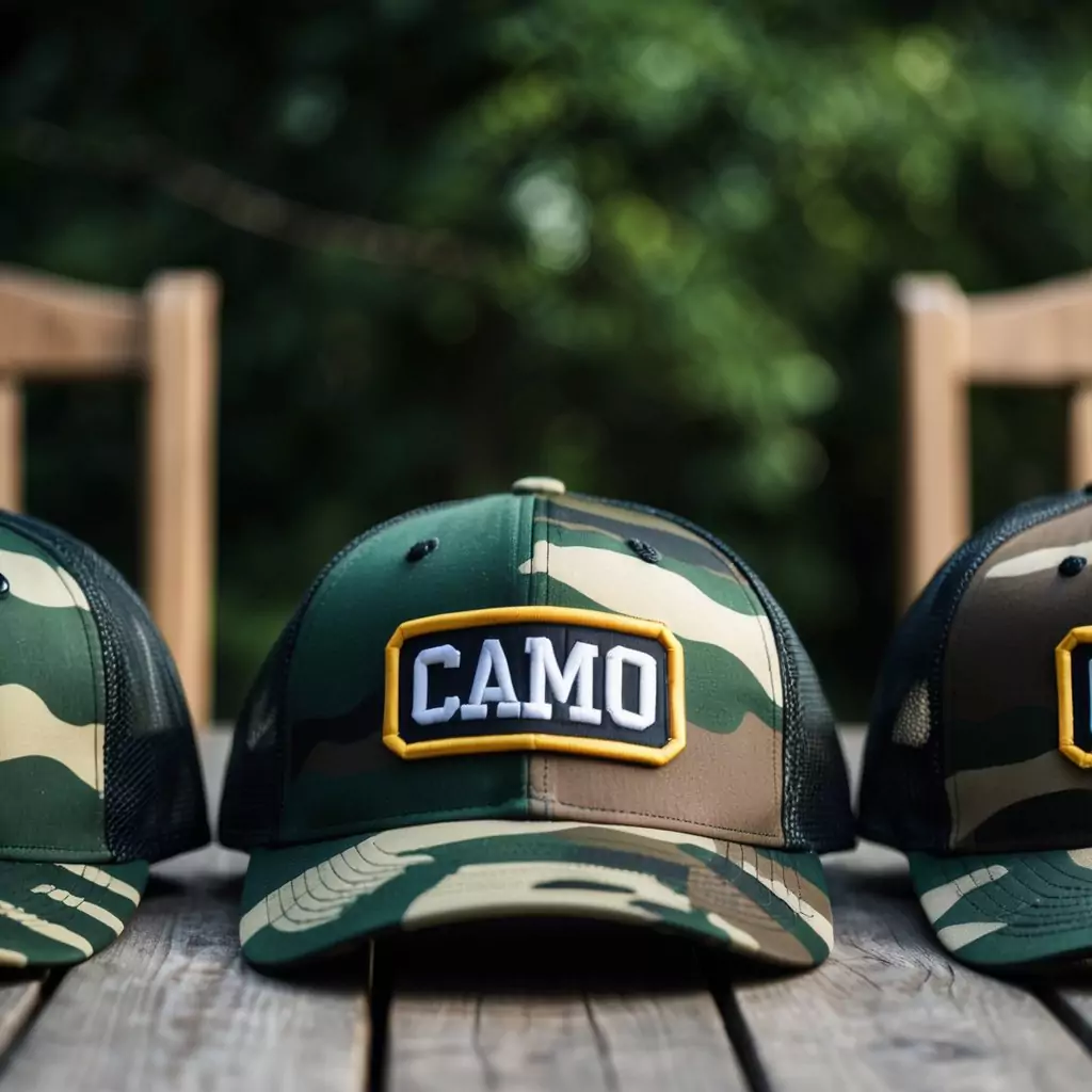 custom camo hats with logo