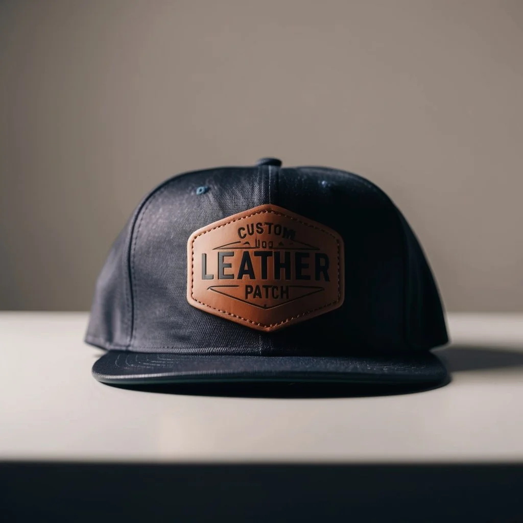 custom leather patch hats