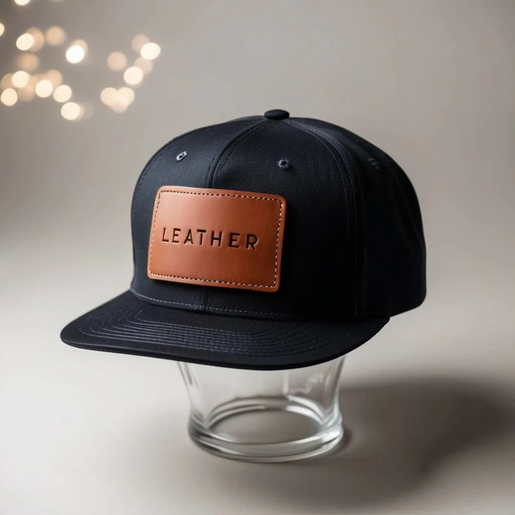 custom leather patch hats no minimum