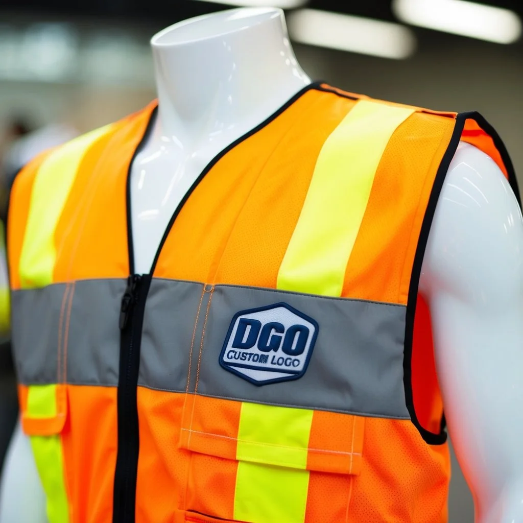 custom logo safety vest no minimum manufacturer